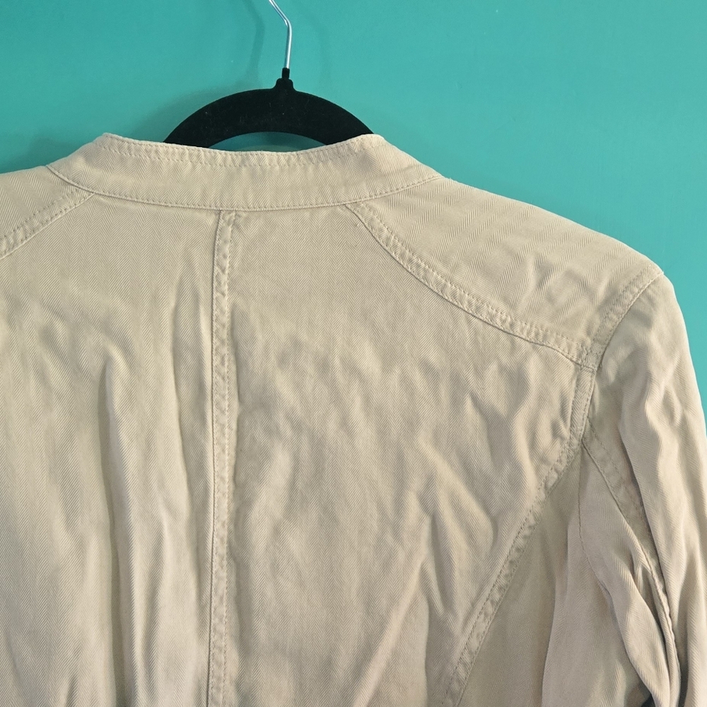 Vintage Womens Jacket Express Design Studio Button Down Beige Large - Picture 12 of 14